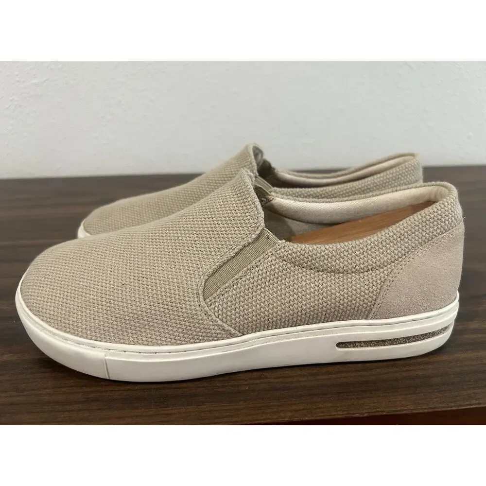 Birkenstock Oswego Slip On Casual Shoes Mens EU 43 Sandcastle Canvas‎ NO INSOLES